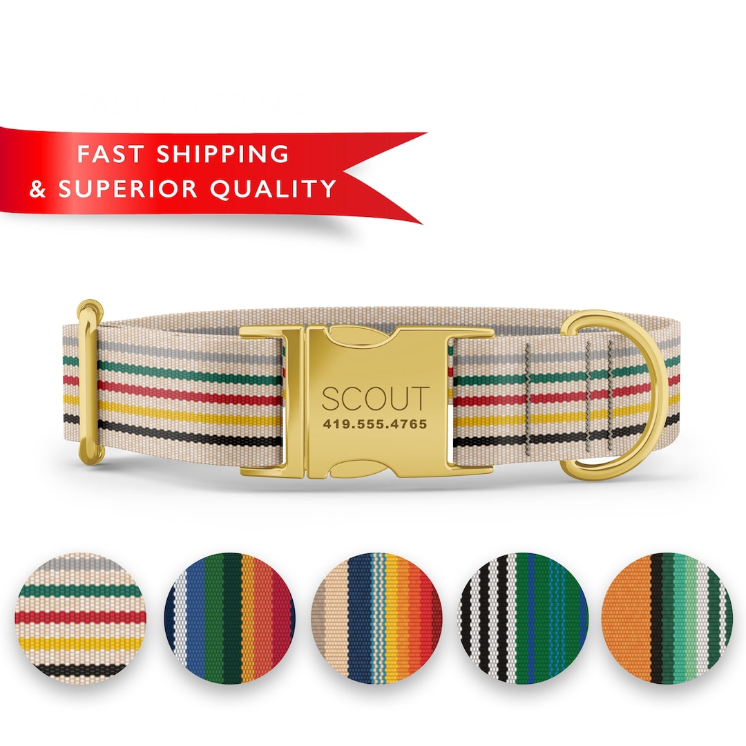 Personalized Dog Collars Boy Dog Collars Custom Dog Collar Etsy