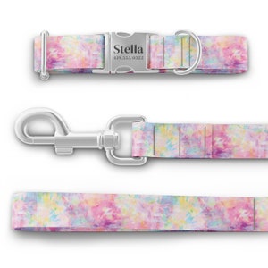 Personalized Dog Collars, Custom Dog Collars with Name, Tie Dye Dog Collars Bild 8