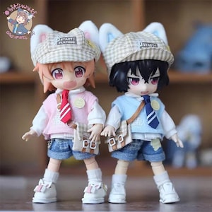 Vest Hat Tie Set for OB11 YMY Nendoroid Doll