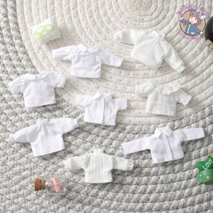 Various White Tops for OB11 YMY Nendoroid Doll