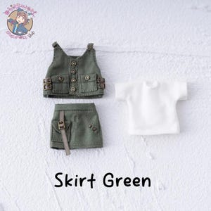 Pocketed Vest with Skirt or Shorts Set for OB11 YMY Nendoroid Doll