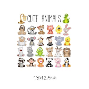 Tiny Iron on Animal Transfer Stickers