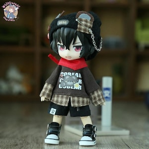 Bear Waistcoat Outfit for OB11, YMY, Nendoroid Doll