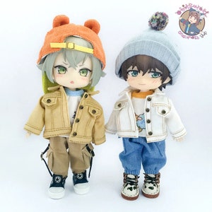 Denim Jacket Casual Set for OB11 YMY Nendoroid Doll