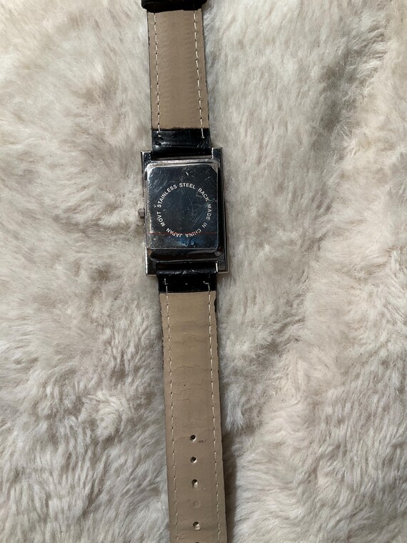 Côte d’Azur quartz SilverTone rectangular watch w… - image 2