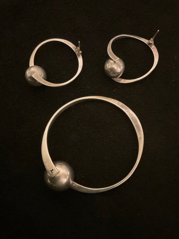 Solid Vintage sterling silver(925) bangle bracele… - image 3