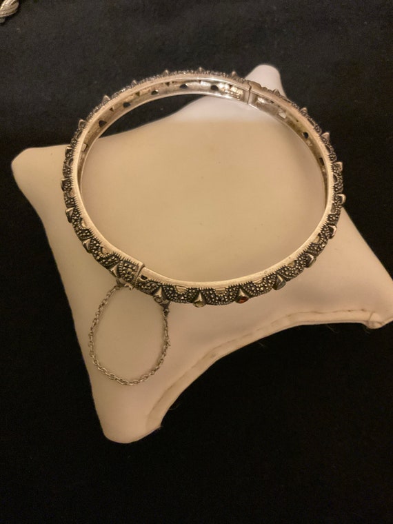 Sterling Silver 925 bangle bracelet with Multi co… - image 4