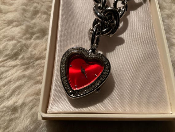 SilverTone solid link bracelet with a GUESS Watch… - image 4