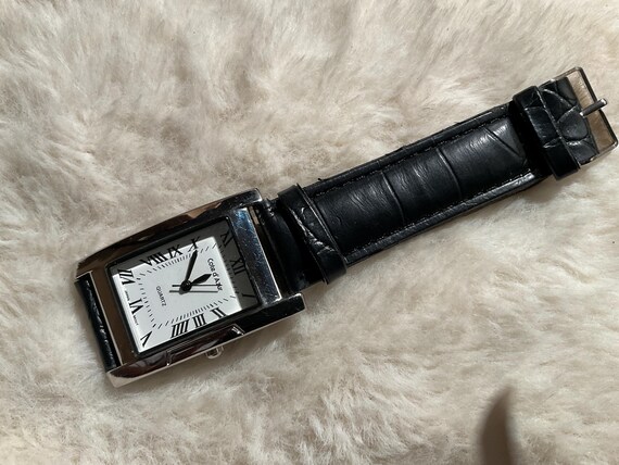 Côte d’Azur quartz SilverTone rectangular watch w… - image 4