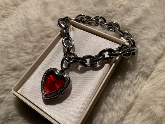 SilverTone solid link bracelet with a GUESS Watch… - image 2