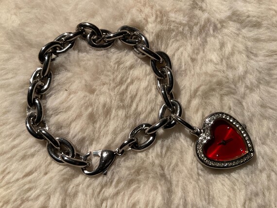 SilverTone solid link bracelet with a GUESS Watch… - image 5