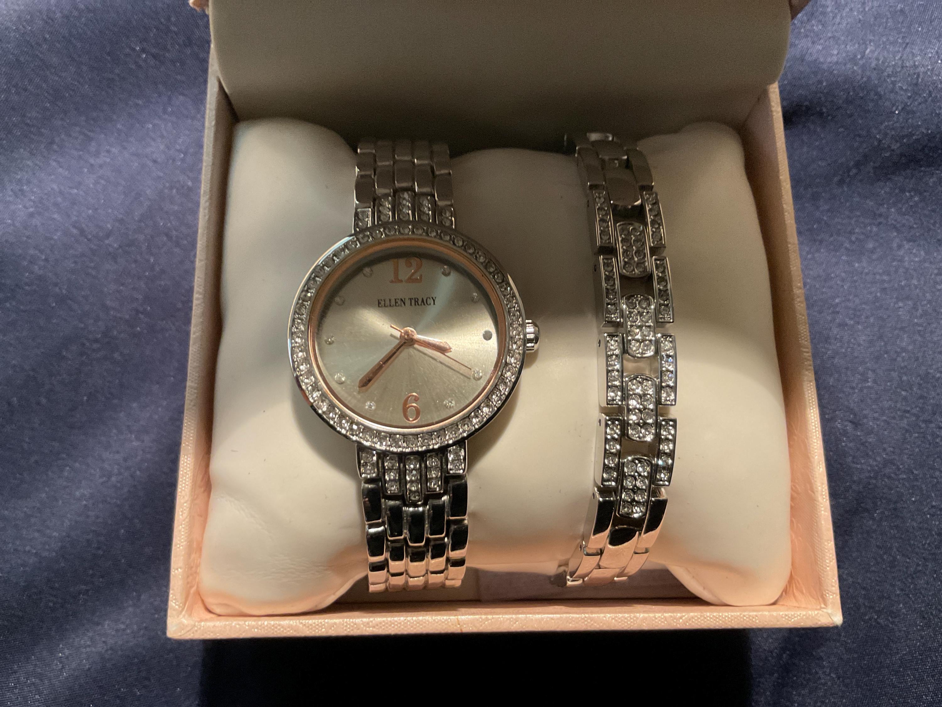 ELLEN TRACY • Duotone Silver Rose Gold Watch Includes Box Ready To Wear Ellen Tracy Rose Gold Mesh 34mm Women main image 2