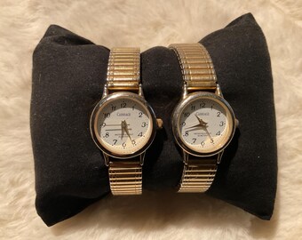 Vintage Gold Plated Timex Ladies Wrist Watch With Speidel  display picture 2