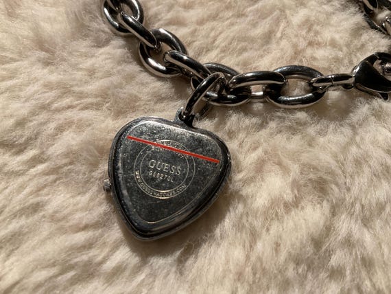 SilverTone solid link bracelet with a GUESS Watch… - image 6