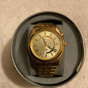 SEIKO Kinetic Indicator Mens Gold Stainless Steel Watch. - Etsy