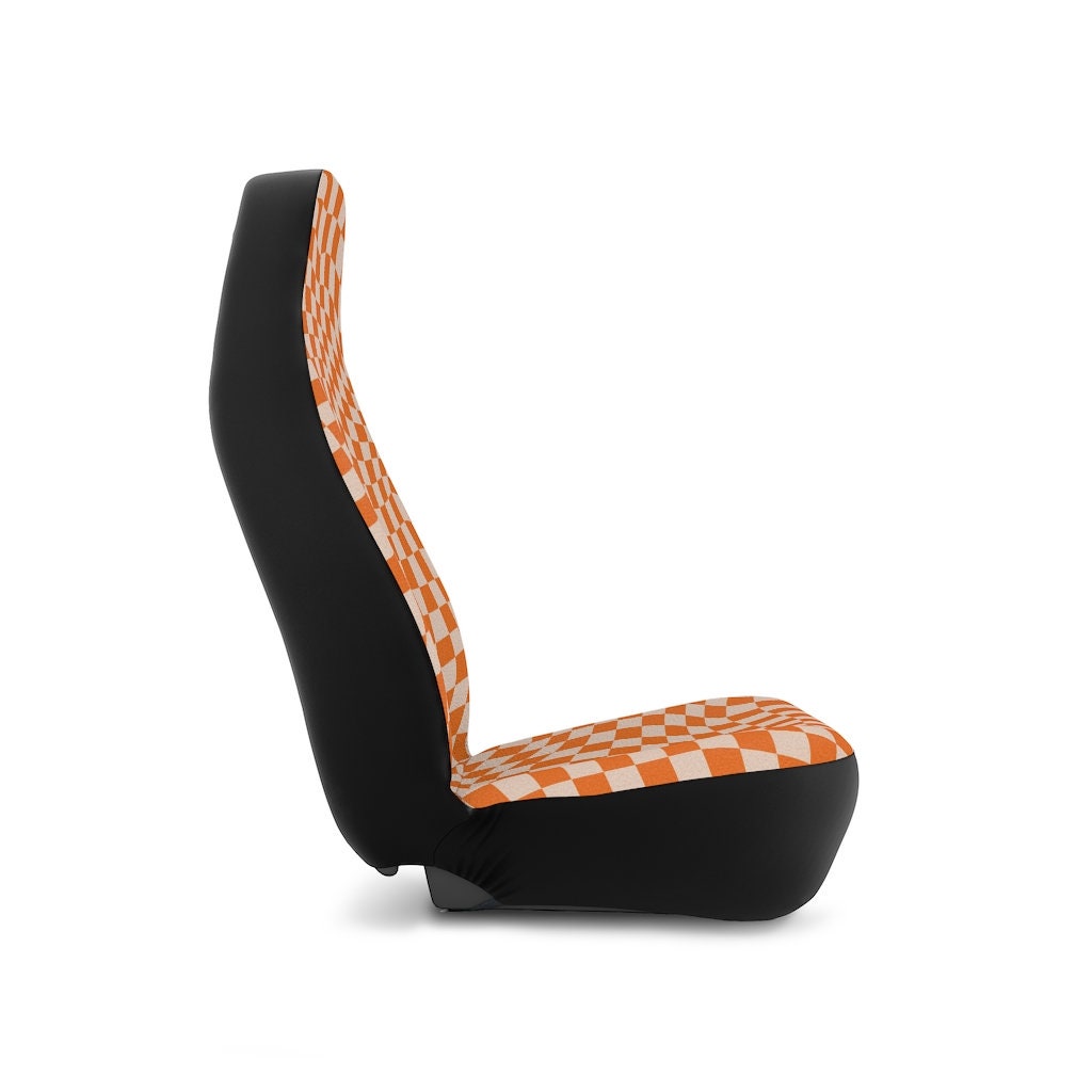 Discover Retro Checkerboard Pattern Car Seat Covers