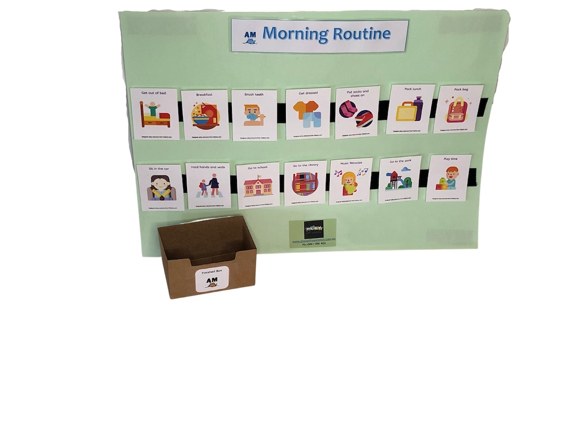 Morning Routine Visual Chart for Children Morning Routine Ideas for ...