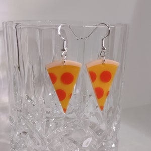 Pizza Slice Earrings | 3D Printed Earrings | Hypoallergenic Stainless Hooks | Handcrafted Jewelry