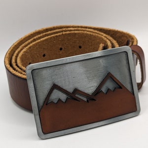 Mountain Belt Buckle Etsy
