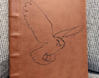 Personalized Faux Leather Journal - Laser Engraved Notebook