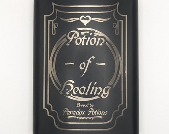 Dungeons and Dragons Flask | Potion of Healing | Custom Laser Engraved Hip Flask | DND Gifts