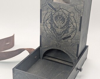 Handmade Compact Wooden Dice Tower: Laser Cut Birch Plywood