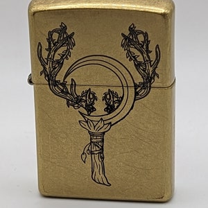 Druid DND Class Engraved Street Brass Genuine Zippo Lighter