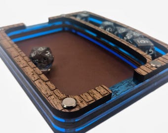 Handmade Wooden DND Dice Rolling Tray - Personalize for Your Gaming Style!