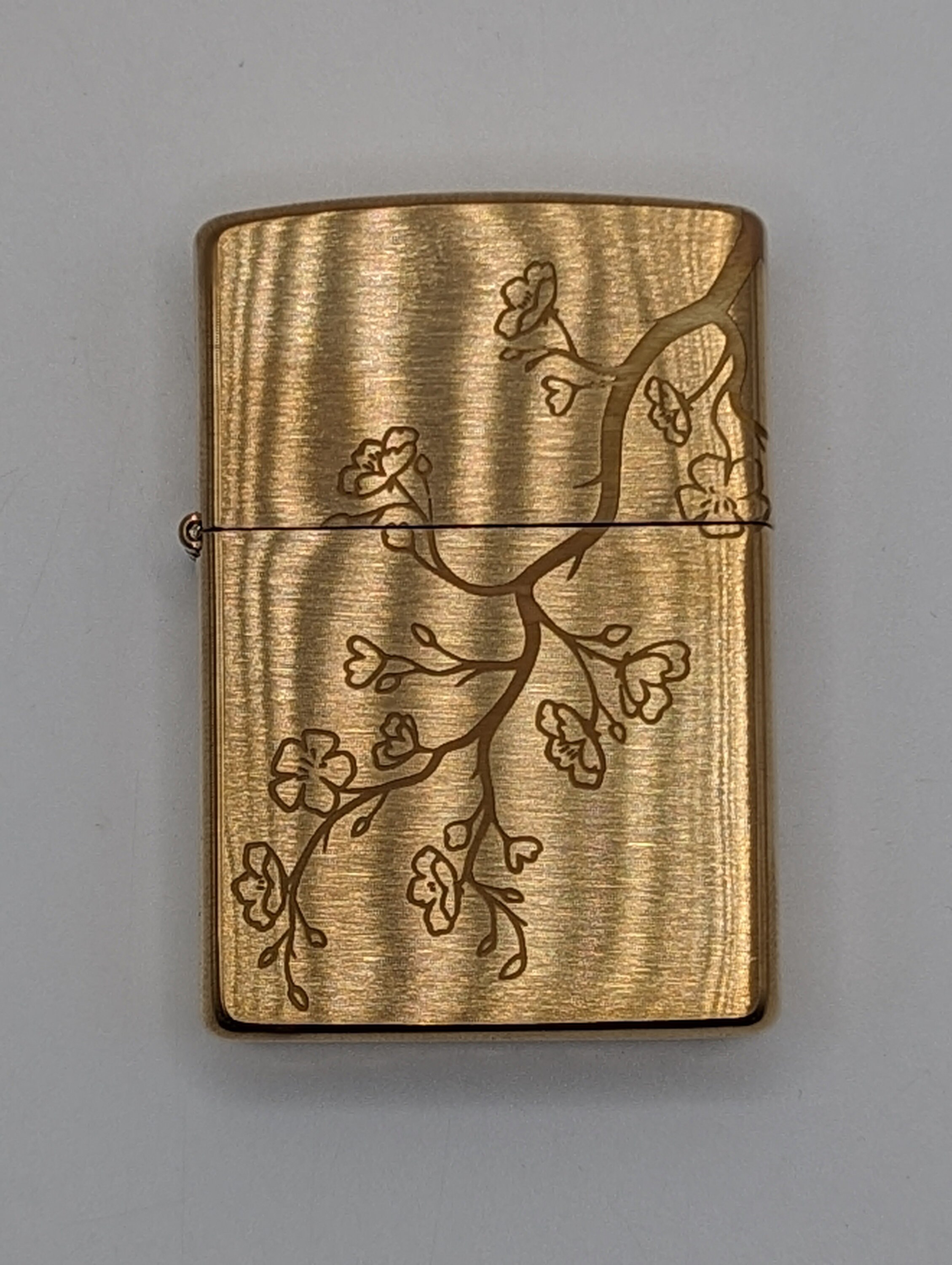Cherry Blossom Beautiful Japanese Inspired Custom Laser Engraved Brass