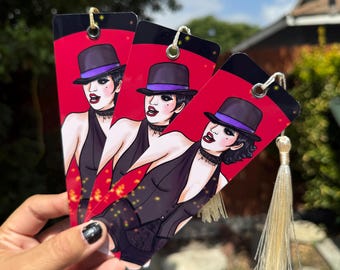Cabaret Inspired Bookmark, Cardstock bookmarks, Gifts for Book Lovers, Cute Bookmark, Tassel Bookmark, Cult Movies, Movie Fans, Sally Bowles