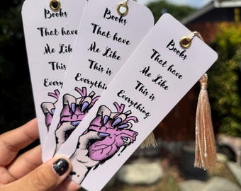 Spooky Inspired Bookmark, Cardstock bookmarks, Gifts for Book Lovers, Cute Bookmark, Tassel Bookmark, Spooky gifts, Bookish Gifts