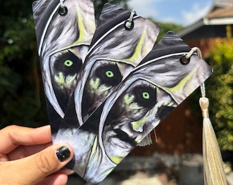 The Nun Inspired Bookmark, Cardstock bookmarks, Gifts for Book Lovers, Cute Bookmark, Tassel Bookmark, Scary Horror fans, The Conjuring
