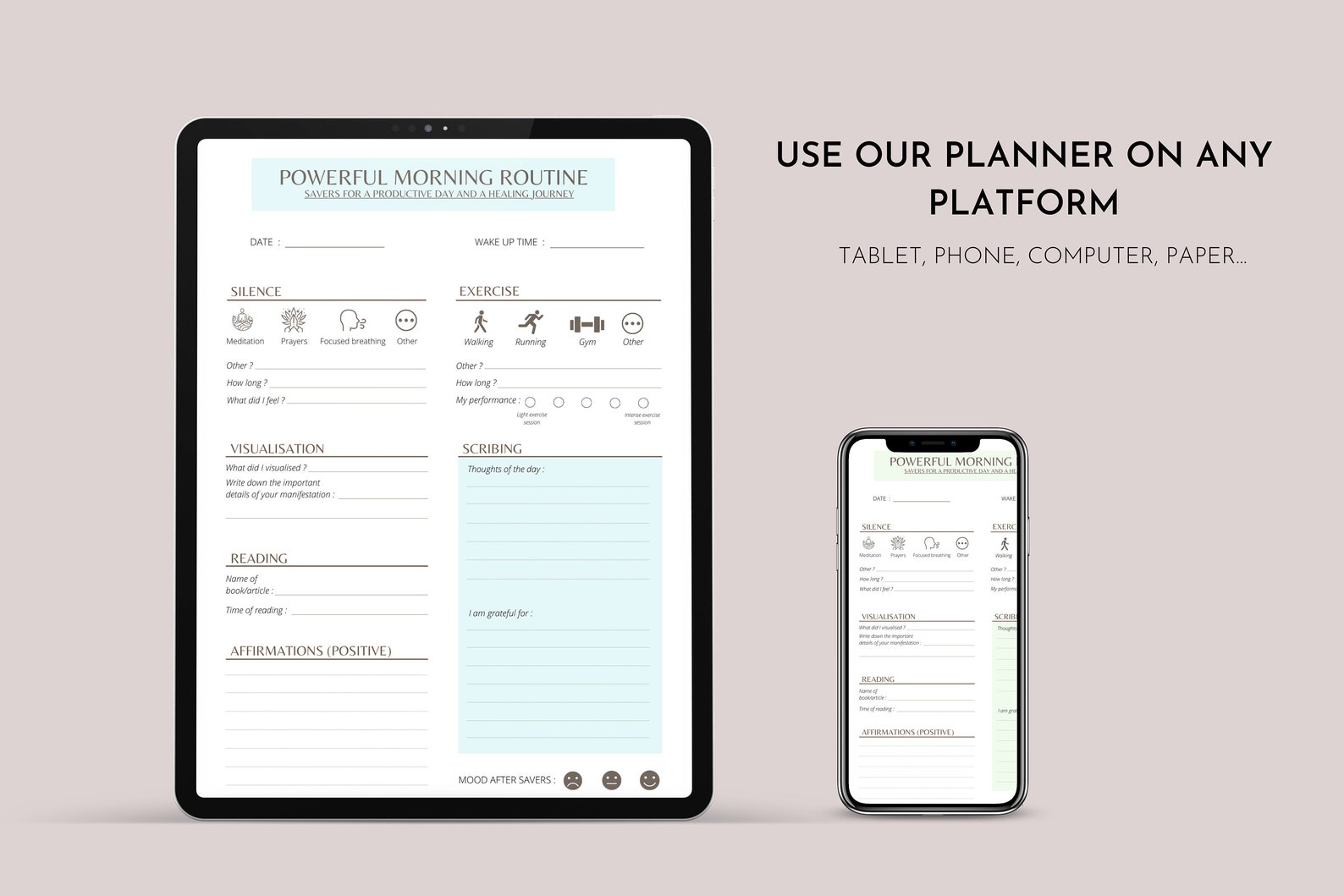 SAVERS Planner for a New Mindset and a New Life (A4, A5 Printable ...