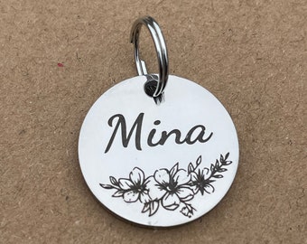 Personalized Tag for Cats, Funny Cat Tag, Cat ID Tag, Cat Tag Fish Symbol, Cat Tag Collar, Pet Name Tag, Engraved Kitten Tag, Cat Tags