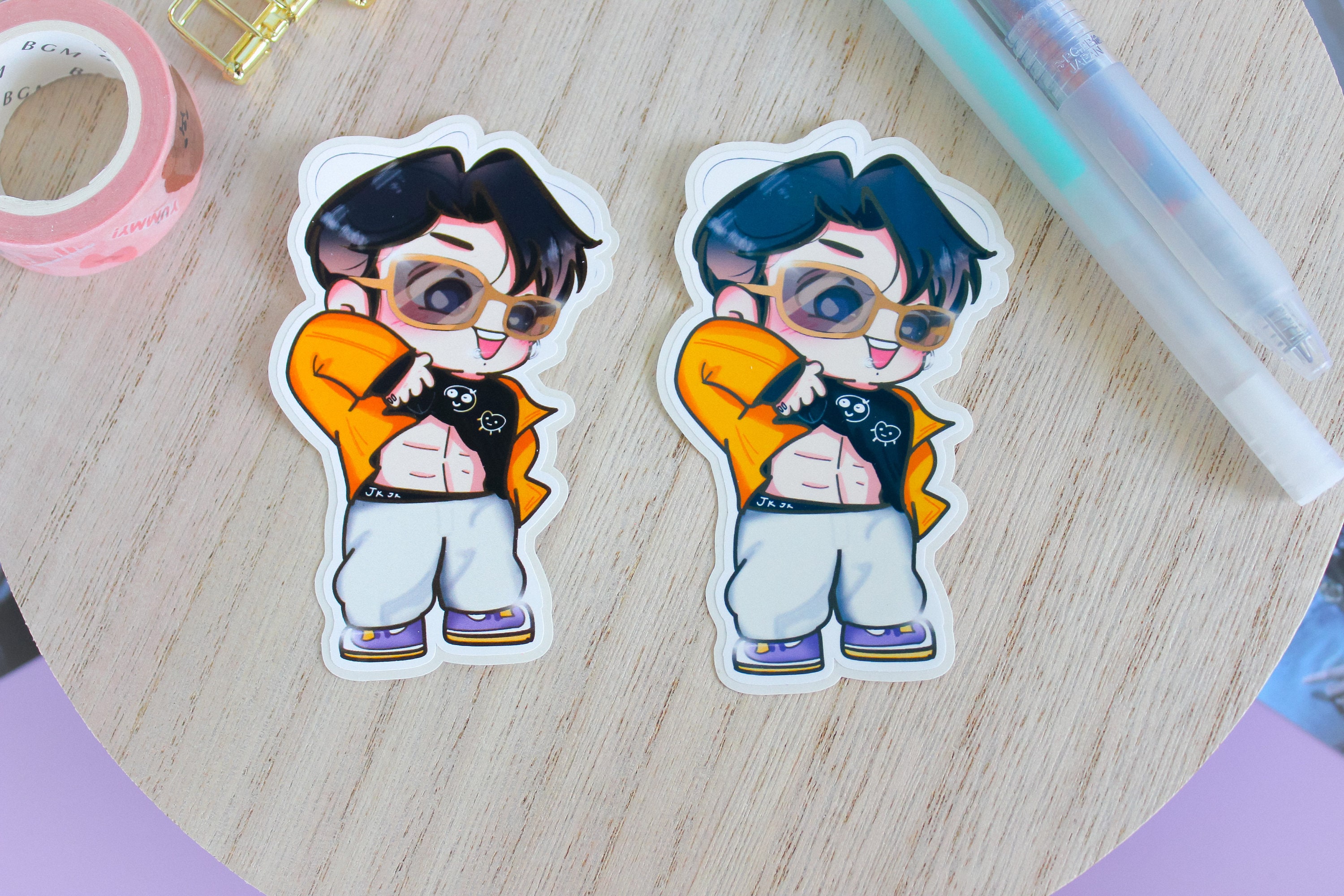 Chibi BTS Die Cut Stickers | Chibi BTS, BTS Stationary, Chibi ...