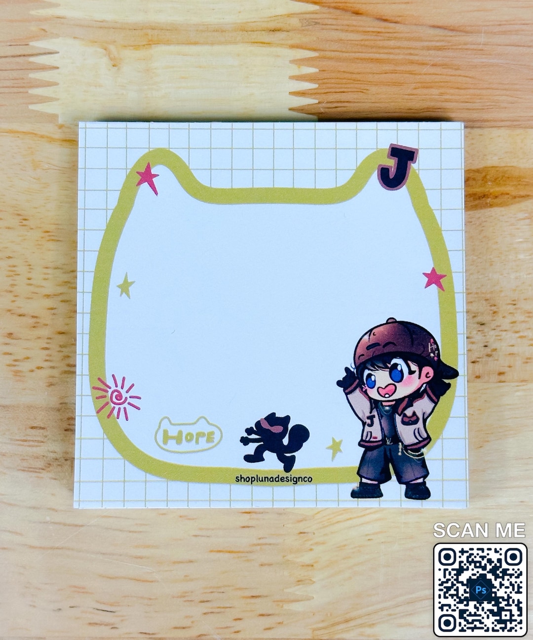 Hobi 3x3 Chibi Notepad | Chibi BTS, BTS Stationary, Chibi Stationary ...