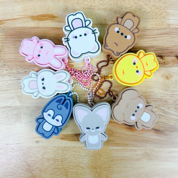 Llavero con clicker impreso en 3D de Kpop Zoo Kids / Kpop, Kawaii, Idea de regalo, Fidget Clicker, Impreso en 3D, Stay, SKZOO, Stray Kids