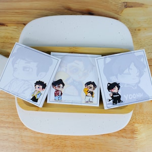 Notatnik Chibi | Chibi BTS, artykuły piśmiennicze BTS, artykuły piśmiennicze Chibi, dziennik, notatnik, ręcznie robiony, urocze artykuły piśmiennicze, Bujo, notatnik, gadżety BTS