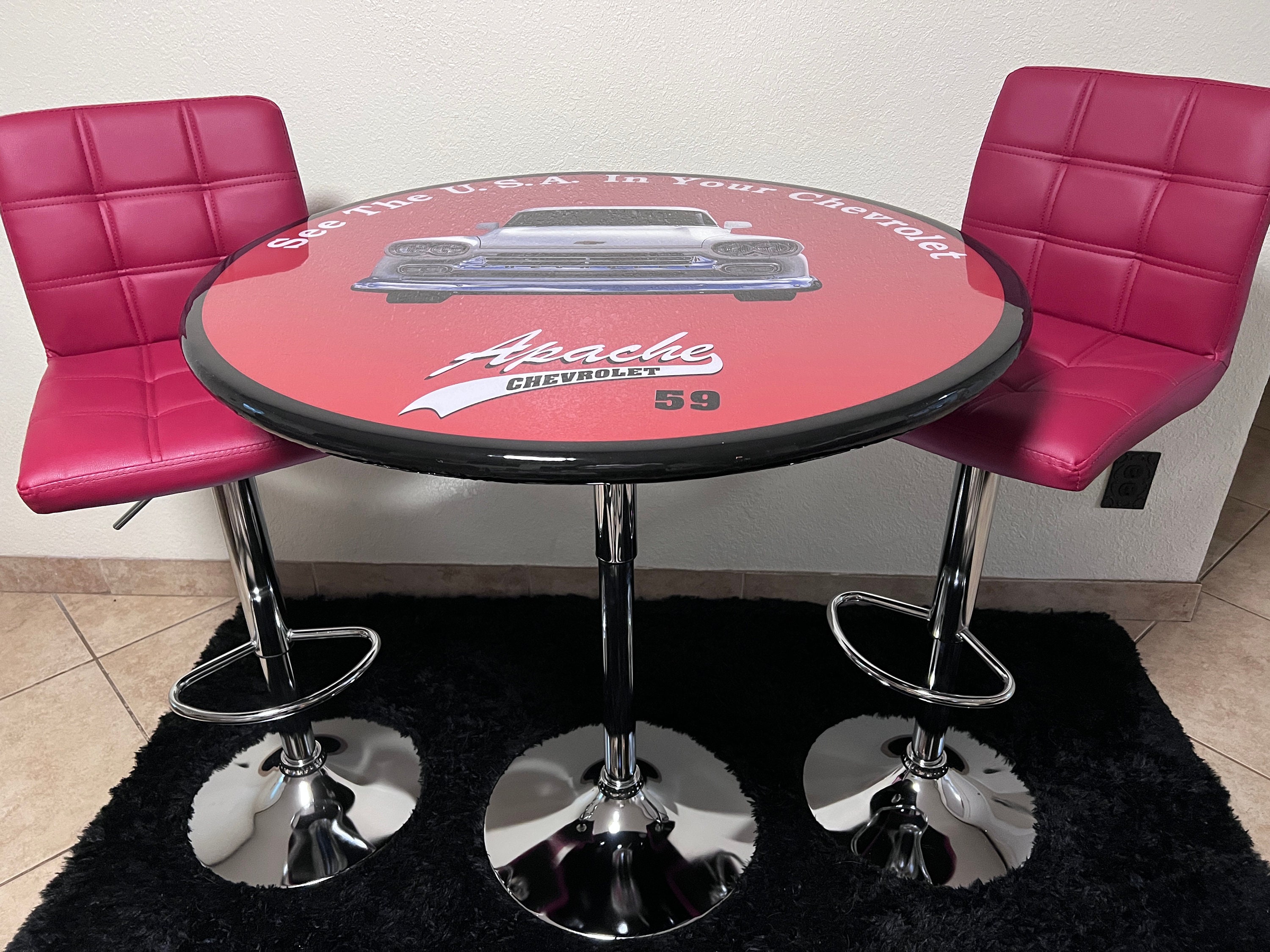 Garage pub table and stools hotsell