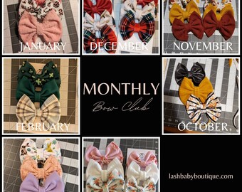 Monthly Bow Club | Bow Set | Baby Shower Gift | Gift Set for Baby Girl | Baby Gift