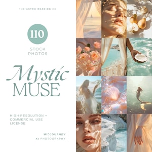 Andligt stockfotopaket, mystiska stockbilder, ansiktslös digital marknadsföring, Instagram-stockbilder, neutral estetik, Reiki-healer bild 1