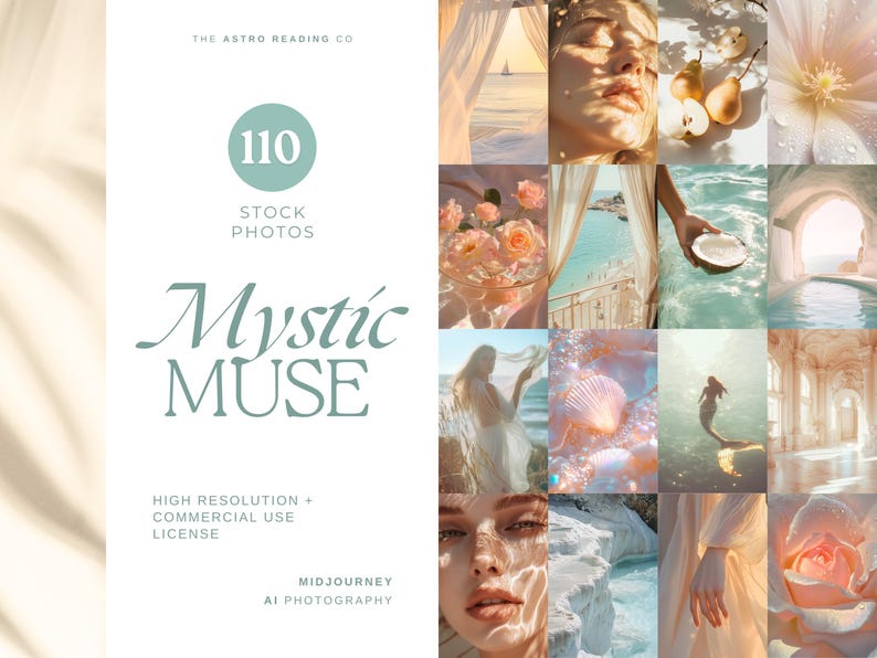 Andligt stockfotopaket, mystiska stockbilder, ansiktslös digital marknadsföring, Instagram-stockbilder, neutral estetik, Reiki-healer bild 1
