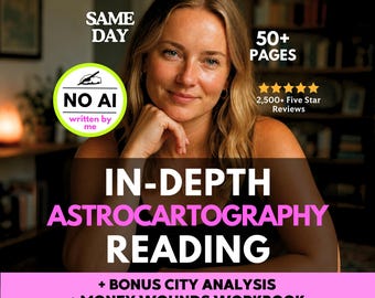 Same Day Astrocartography Reading, Personalized Relocation Astrology Reading From Your Birth Chart, Astromap Where to Live Love & Thrive