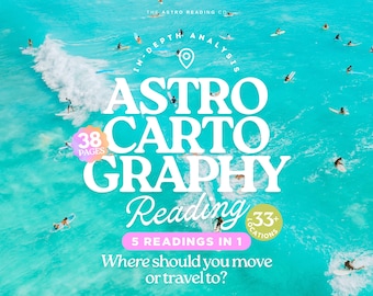 Astrocartography Reading, Relocation Astrology Reading, Relocation Guide, Astromap Astrocartography Chart, Astrology Cartography
