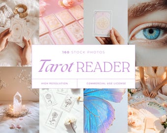 Imágenes de stock de tarot, fotos espirituales, plantilla de coach espiritual, foto de lectura de tarot, marketing sin rostro, licencia de uso comercial