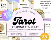 Tarot Reading Template, Tarot Reading Base Template, Tarot Business Template, Canva Tarot Template, Spiritual Business Templates,