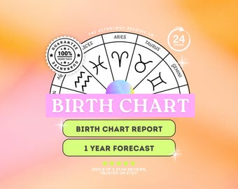 Birth Chart Astrology Reading, Future Predictions Reading, In-Depth Professional Natal Chart Analysis