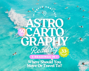 Astrocartography Reading, Relocation Astrology Reading, Relocation Guide, Astromap Astrocartography Chart, Astrology Cartography