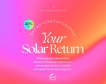Astrokartografi Solar Return-läsning: Födelsedagsplats för kärlek, rikedom, karriär (PDF)