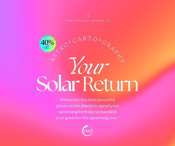 Astrocartography Solar Return Reading: Birthday Location for Love, Wealth, Career (PDF)